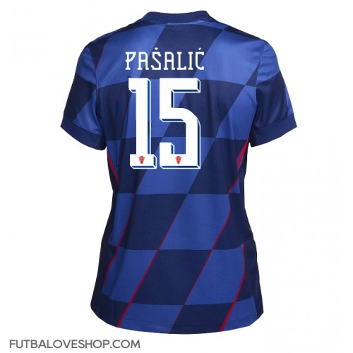 Dres Chorvátsko Mario Pasalic #15 Preč pre Ženy ME 2024 Krátky Rukáv